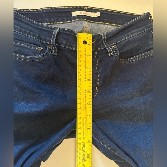 Levi’s 711 Skinny dark wash 5 pocket style denim blue jeans Sz-26 K5 - Picture 11 of 11